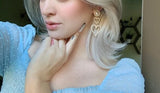 Pearl Drop Heart Earrings