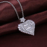 Heart Necklace & Earrings Set w/ 18" chain