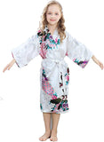 "Peacock Princess" Girls Kimono Robes Silky Nightwear