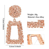 Textured dangle geometric shape earrings