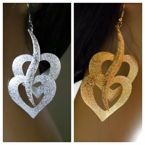 Heart to heart earrings