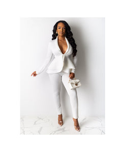 "Elegant Eagle" Scuba Blazer & Pants Set