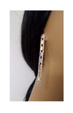 Multi-color mirror illusion dangle earrings