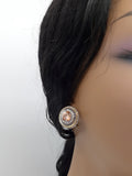 2-pc Two tone Champagne Cz Necklace & Earrings Set