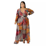 " Split Decision" Plus Size Jumpsuit