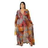 " Split Decision" Plus Size Jumpsuit