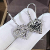 Heart Necklace & Earrings Set w/ 18" chain