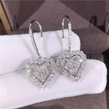Heart Necklace & Earrings Set w/ 18" chain