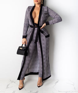 "Plaid Power" Cardigan & leggings Set