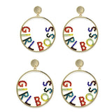 Gorgeous "Girl boss" Multi-color earrings
