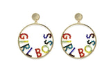 Gorgeous "Girl boss" Multi-color earrings